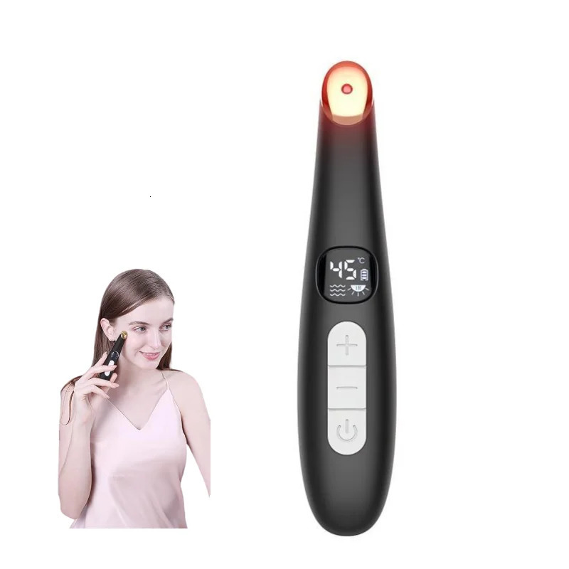 3 in 1 Eye Lift Wand Beauty Device Vibrating Red Light 98F to 113F LCD Display Eye Massager for Dry Eye Dark Circle Puffiness 251027