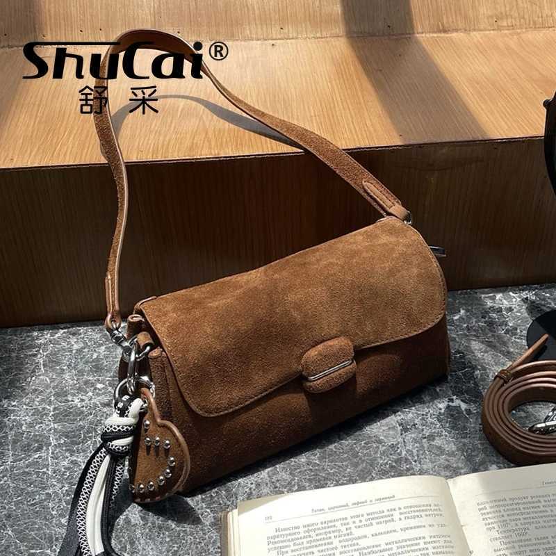 Designer bag Genuine Grade Luxury Designer Wens Shoder Bag Red Green French Style Suede Cow Leather Fem Crossbody Bag Dailyuse Purse Y251029