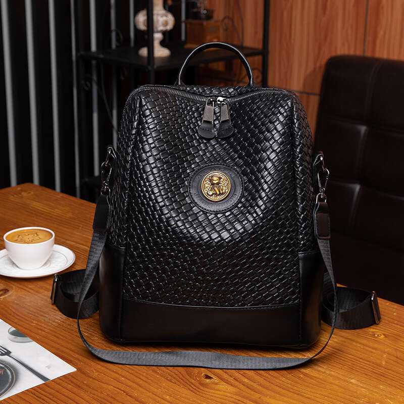 2025 New Backpack High-End Korean Style Fashion Soft Leather Trendy Women's Large Capacity Bag