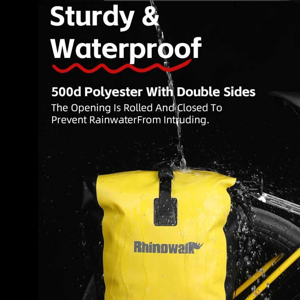 Rhinowalk Bike Pannier Bag 27L Quick Release Bicycle Tail Back Seat Rack Saddle Side Bag Cycling bikepacking Travel Storage Bag H251029