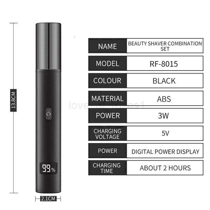 3 in 1 Electric Nose Ear Hair Trimmer Painless Rechargeable Eyebrow Beard Hair Clipper Shaver Nose Hair Trimmer Z251030