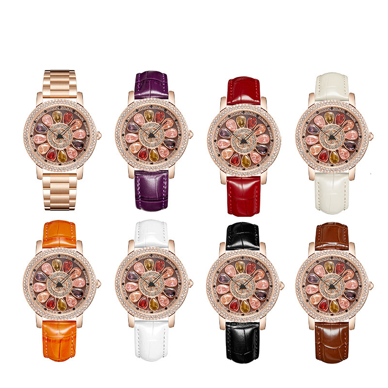 Designer Watch Women's Watch With Colorful Diamonds And Starry Sky Design, Light Luxury Fashion Live Luxury Quartz Watch