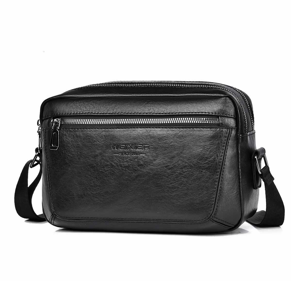 Brand Casual Solid Men Crossbody Bag Messenger Bag PU Leather Handbag Shoder Bags M Business Messenger Diagal Ch Bag Y251011