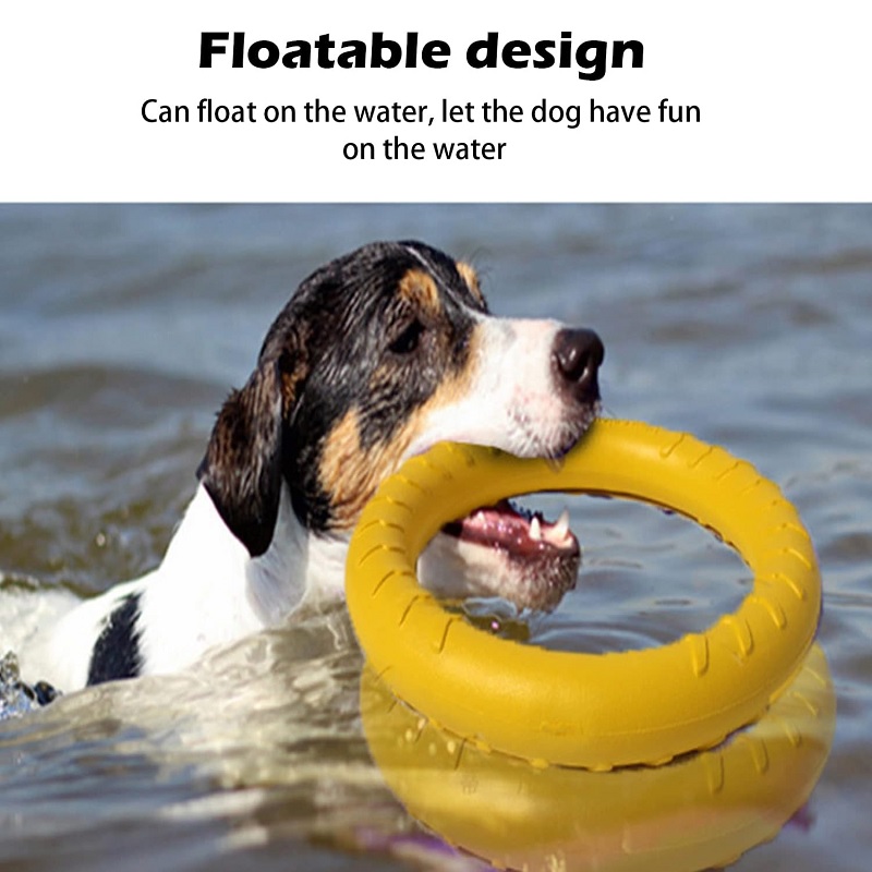 Dog Ring Toys Indestructible Chewing Flying Floating Training Tools Fetch for Small Medium Large Dogs Throwing Catching Flying