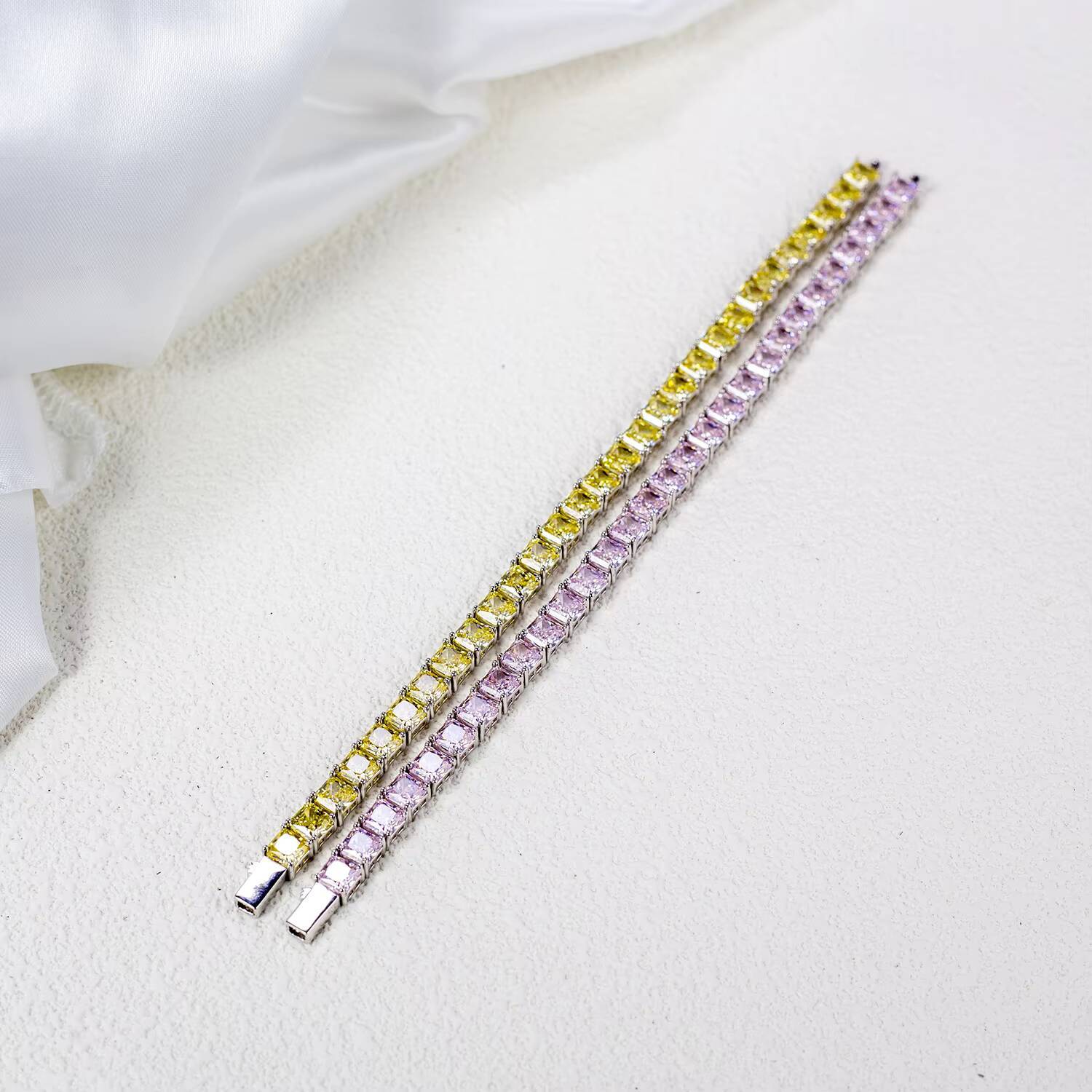 Fine Fresh Sweet New Design Bracelet High Carton Diamond Brass Tennis Bracelet Wholesale Jewelry for Girl Women