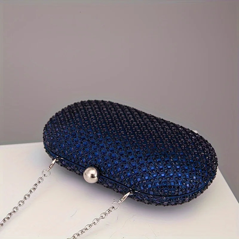 Elegant and Fashionable Diamond Oval Evening Bag Clutch Bag 251030