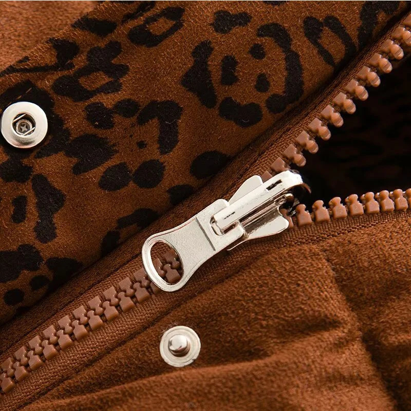 Autumn Winter Women Vest Fashion Wear On Both Sides Vintage Leopard Print Down Vests Coats Casual High Street Waistcoat Tops 251024