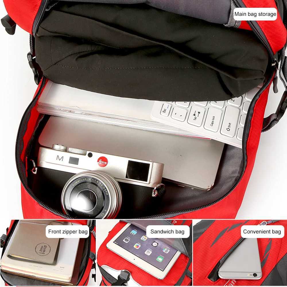 1Pcs Large Capacity 40L Hiking Backpack Lightweight Waterproof Foldable Outdoor Camping Trekking Travel Bagpack H251029