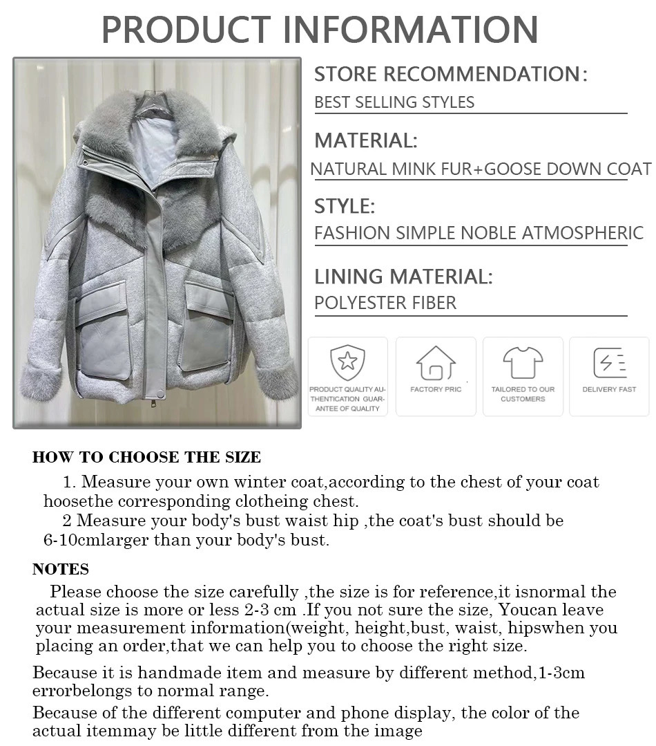 Cashmere Mink Fur Down Coat Fur Coat With Hood Womens Winter Jacket Cropped Goose Down Jacket Arrivals 251023