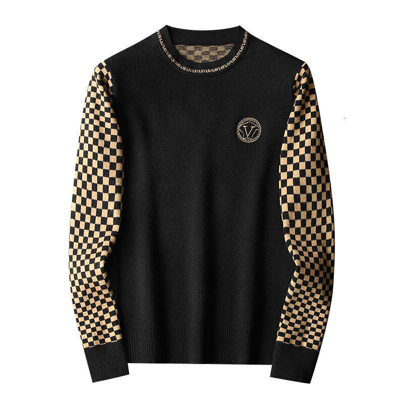 2025 New Winter Men's Wool Round Neck Knitted Sweater Base Shirt 23863P135 Long Stock Available