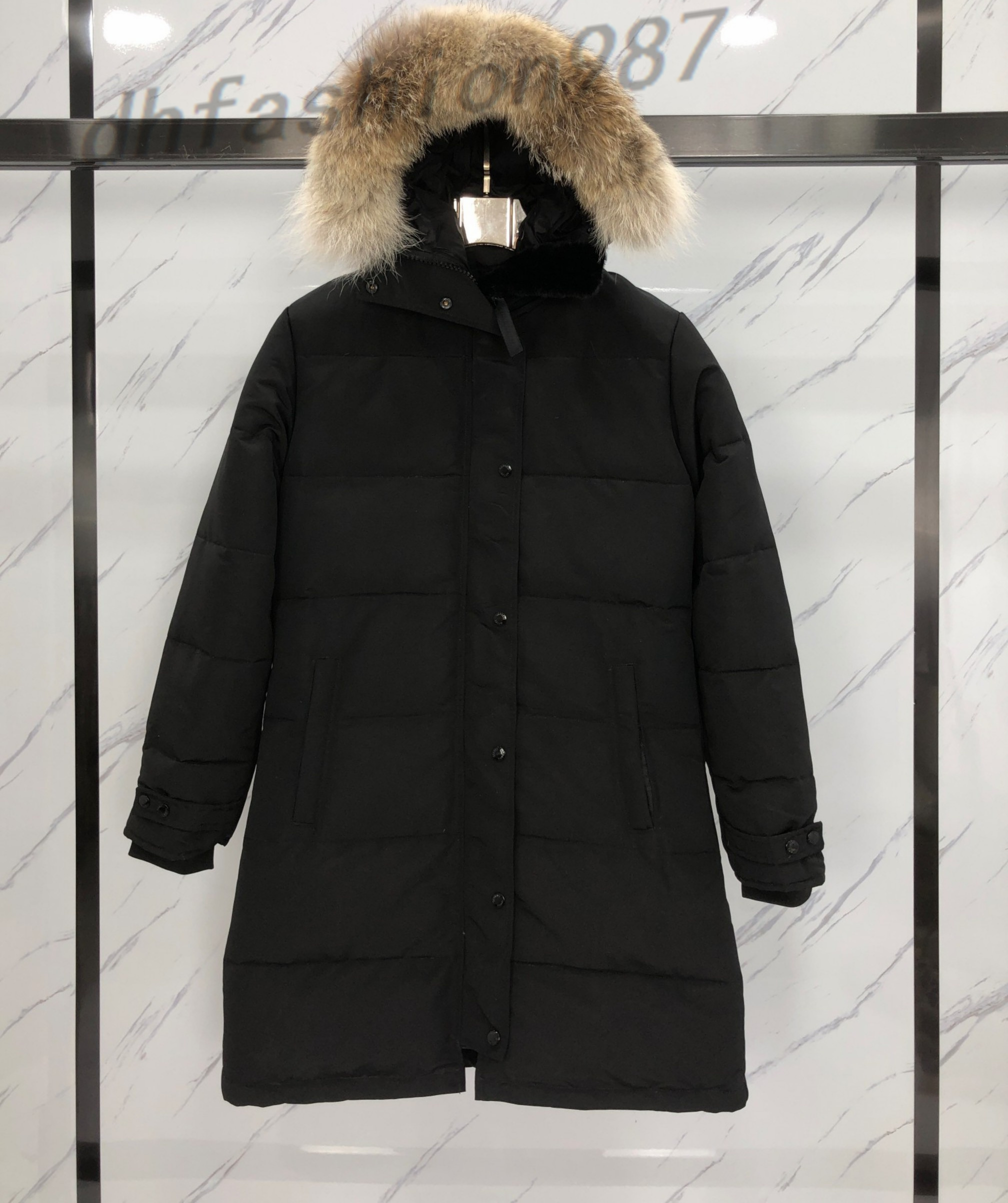 Women's Parkas Designer Women Down Jacket Fashion Brand Long Coat Pocket Fur Collar Thermal Top Female Autumn And Winter Large Clothing XS-XXL