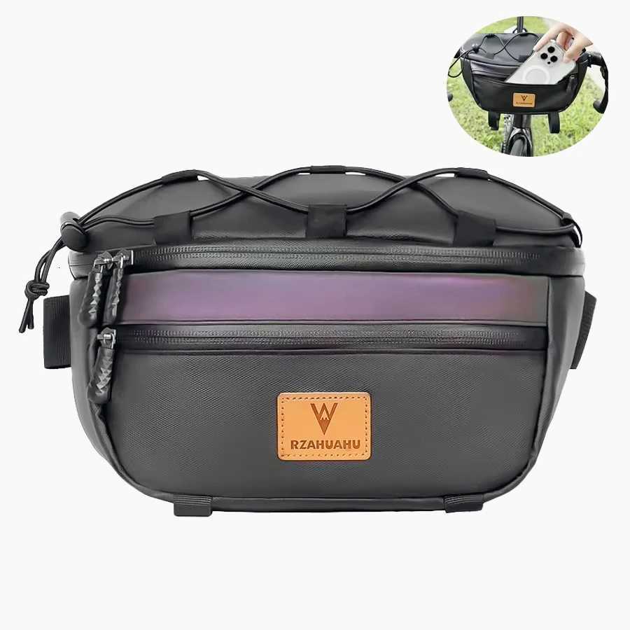 Road Bicycle Handlebar Bag Portable Waterproof Sporty MultiPurpose Mountain Bike Rack Tube Bag Stretchy Crossbody Bag H251029