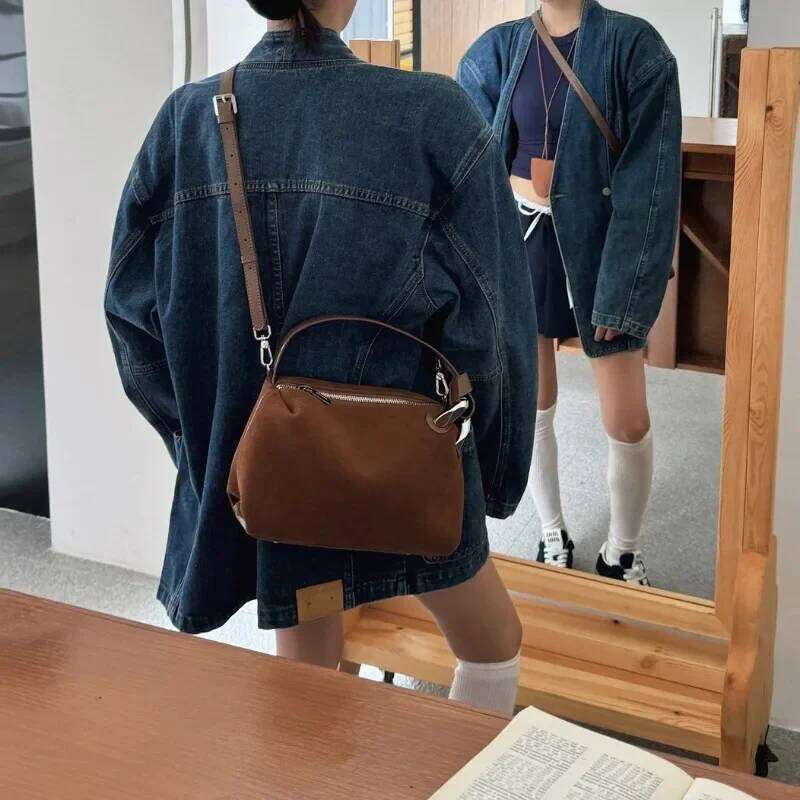 Frosted Suede Tote Bolsos Mujer New Commuter Hand Bag Niche Design Sac Femme Crossbady Shoulder Bags Advanced Sense Bolso