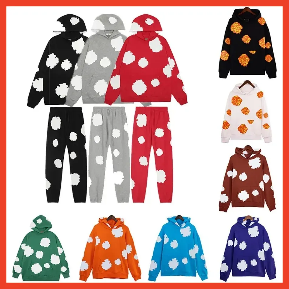 Men's Hoodies Designer Hoodies Flower Pattern Hooded Sweatshirt Suitable For Men And Women Casual Loose Fit Sportswear Set