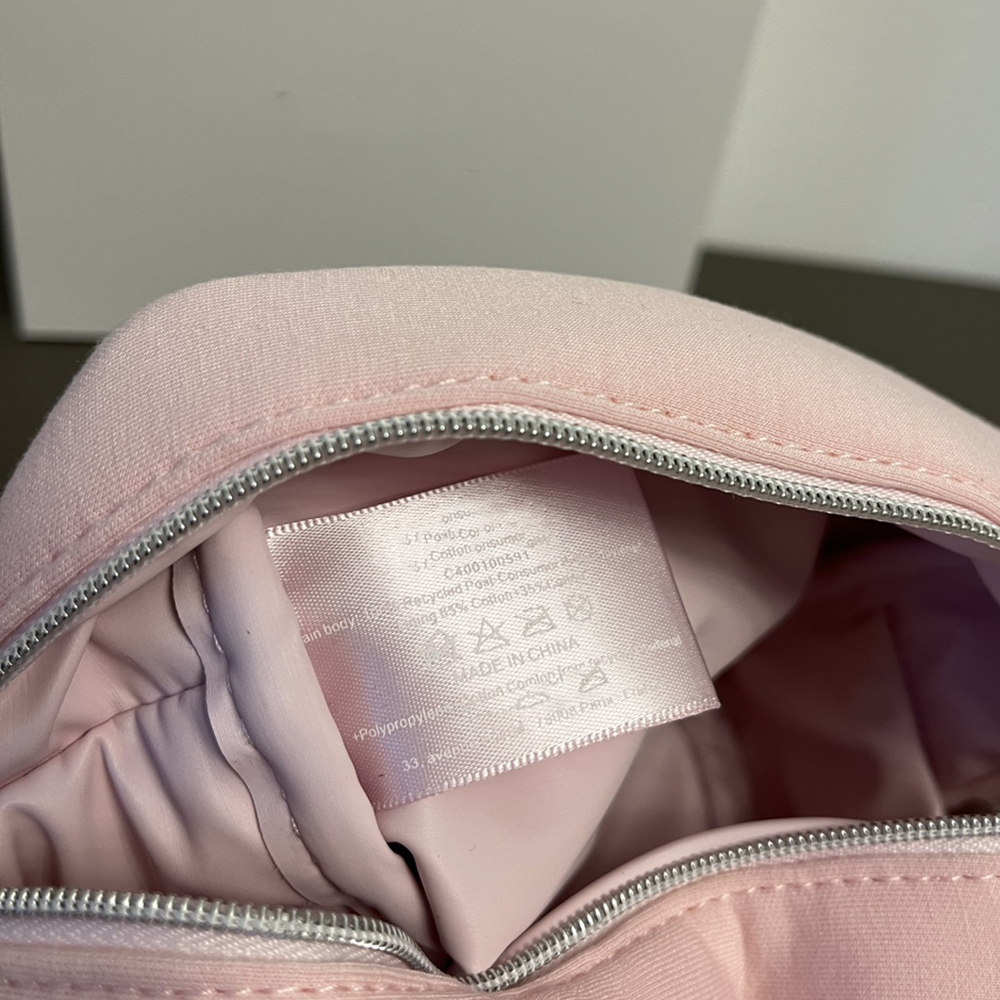 NEW Pink Embroidery Logo Women Lady DIY Cotton Shoulder Box Bag Classic Cosmetic Beaute Pouch Makeup Organizer Box Storage Case VIP Gift