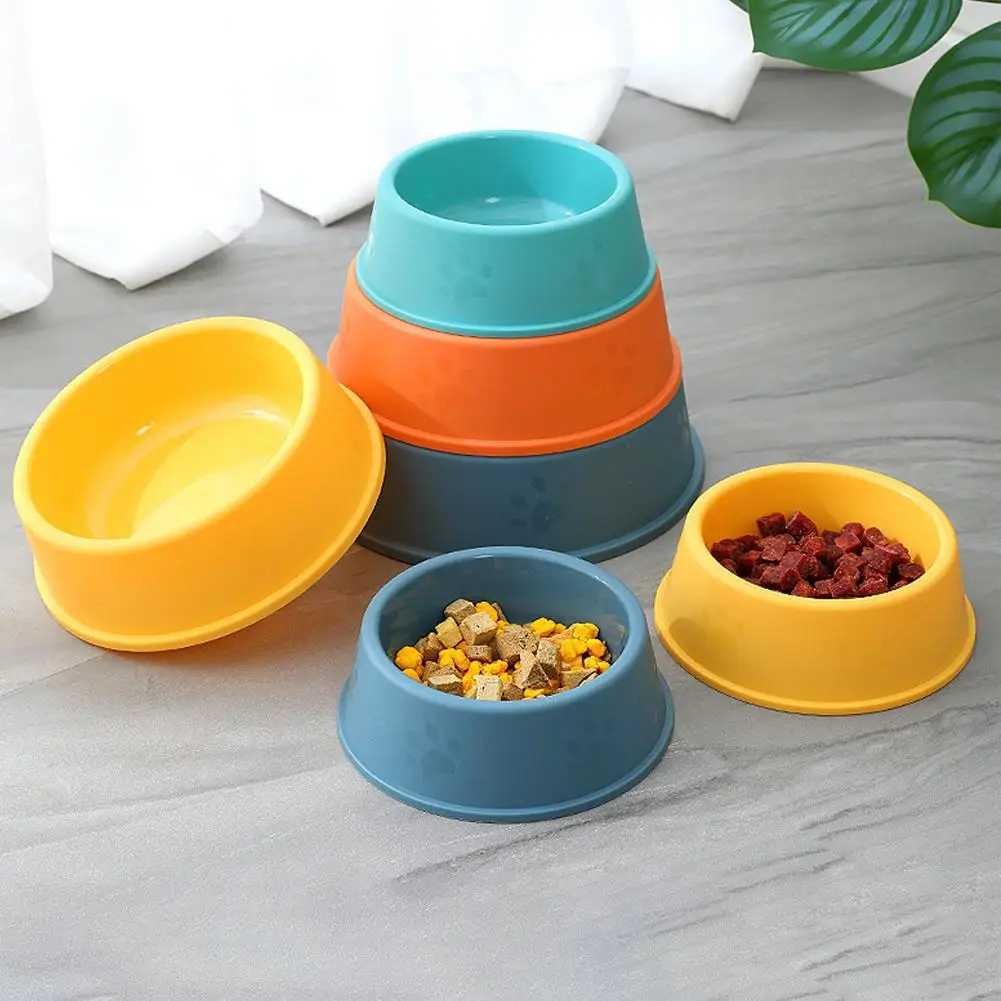 1Pc Anti Slip Plastic Dog Bowl Pet Single Bowl Frosted Cat Craft Pet Dog Small Universal Bowl Food Dog Utensil Food D5R6 J251113