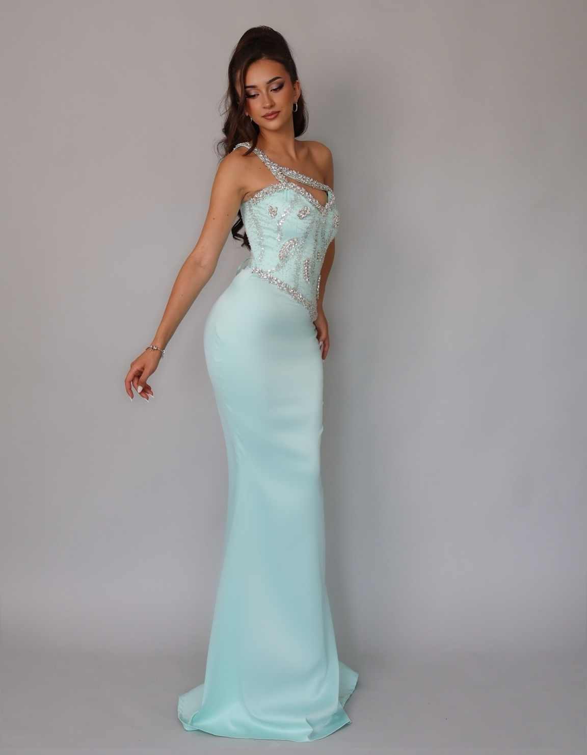 Modern Prom Dresses Crystal Evening Dress Beads Party Shine Prom Gown Sleeveless Bridal Gowns Robes De Mariee Size Customized vestido de novia L252837