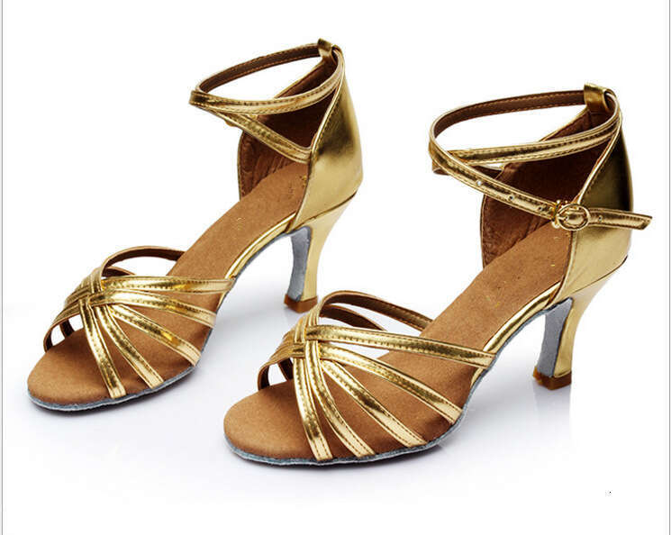 New Mid-High Heel Latin Dance Shoes Indoor Silk Satin