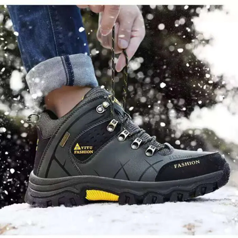 Outdoor Mountaineering Boot Snow Hiking Boots Large Size Unisex Winter High-Top Waterproof EVA Cotton Fabric Fashion Adult Sports Boots