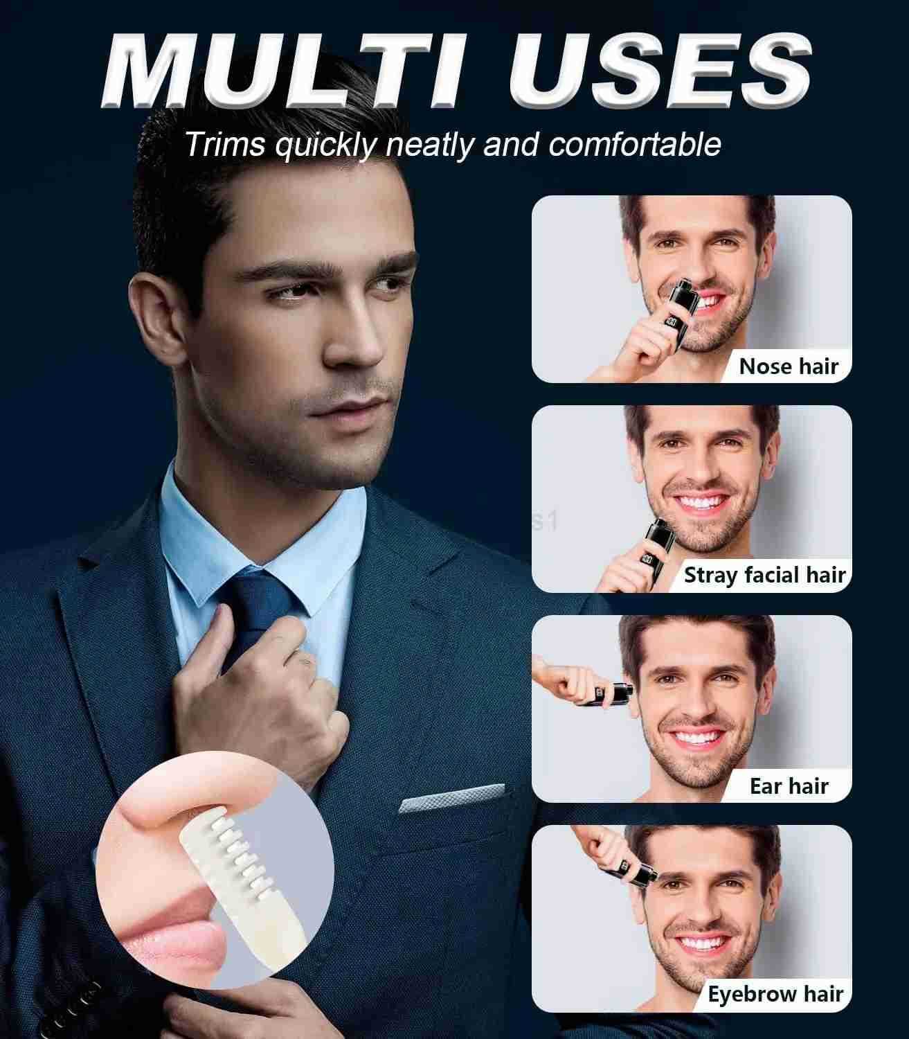 HIENA Nose Hair Trimmer Mini Pocket Hair Cutting Machine Electric Manual Cordless Razor For Men Wet Dry Eyebrow Beard Shaver Z251030