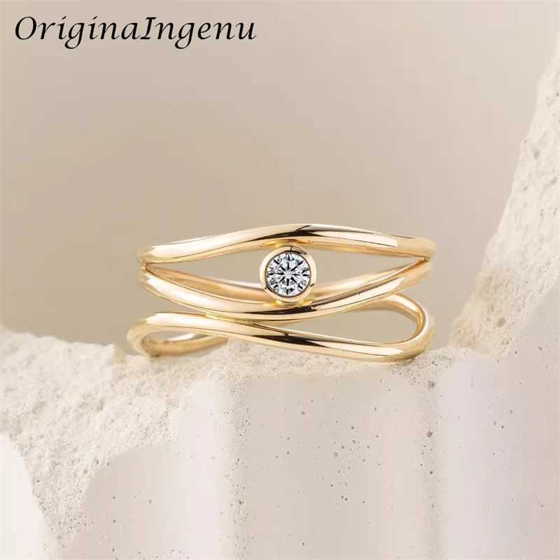 14K Gold Filled Moissanite Ring Personalized Handmade Band Ring Minimalism Jewelry Tarnish Resistant Jewelry Boho Women RingW251030