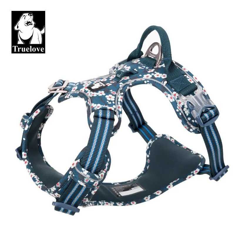 Truelovepet Dog Harness for Big Medium Small with Cotton Aluminum Alloy Floral Pattern Adjustable Vest J251129