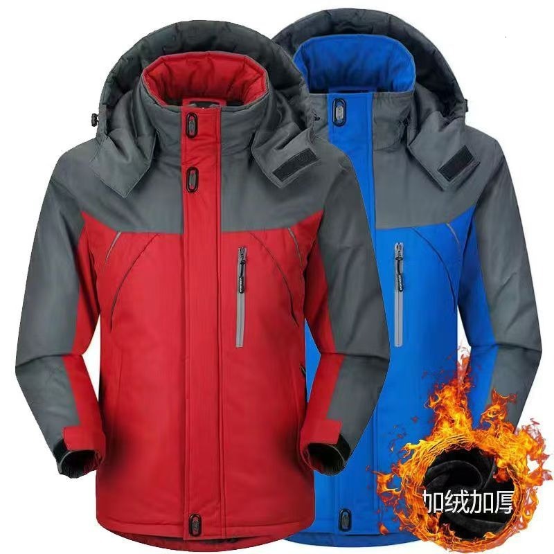 Fleece-lined Thickened Men's Cotton Jacket Designer Jacket Winter Windproof Cotton Coat Cold-proof Warm Padded Jacket