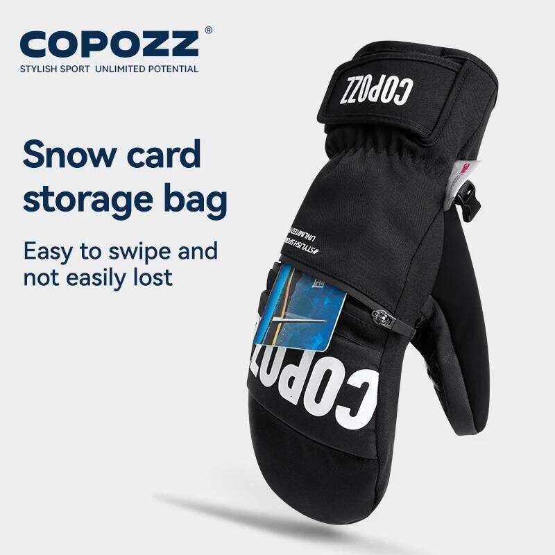COPOZZ New Upgrade Thicken Winter Men Women 3M Thinsulate Thermal Snowboard Waterproof Warm Mittens Ski Gloves