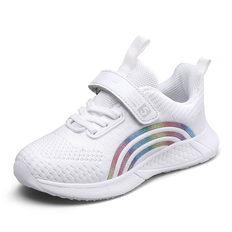 Children's designer shoes, lightweight and breathable sports shoes, spring girls' low cut mesh shoes, casual running shoes