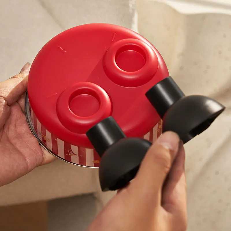 A striped popcorn highfoot pet bowl stylish stainless steel largecapacity dog bowl for feeding and water neckprotecting c J251113