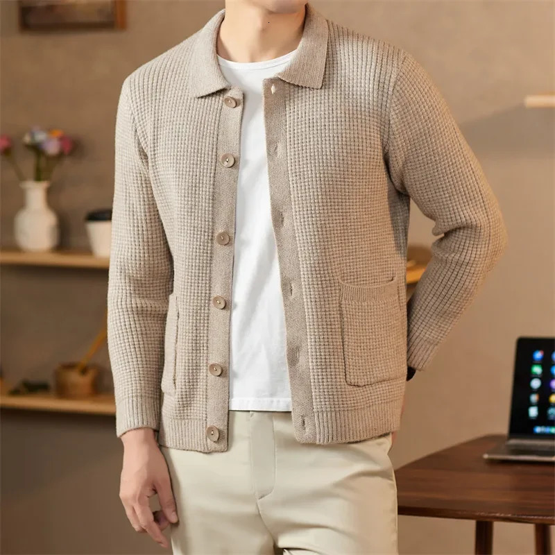 Cardigan Male Sweater Man Clothes Modern Slim Fit Lightweight Fabric Versatile Daily Wear Office Home Streetwear Chic Look 251017