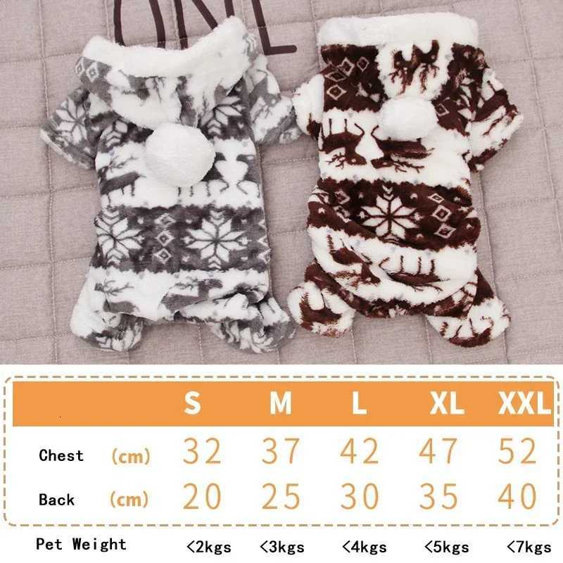 Dog Winter Clothes for Small Dogs Keep Warm Dog Clothes Pet Christmas Clothing Elk Print Dog Clothes Coral Velvet Four Colors C251030