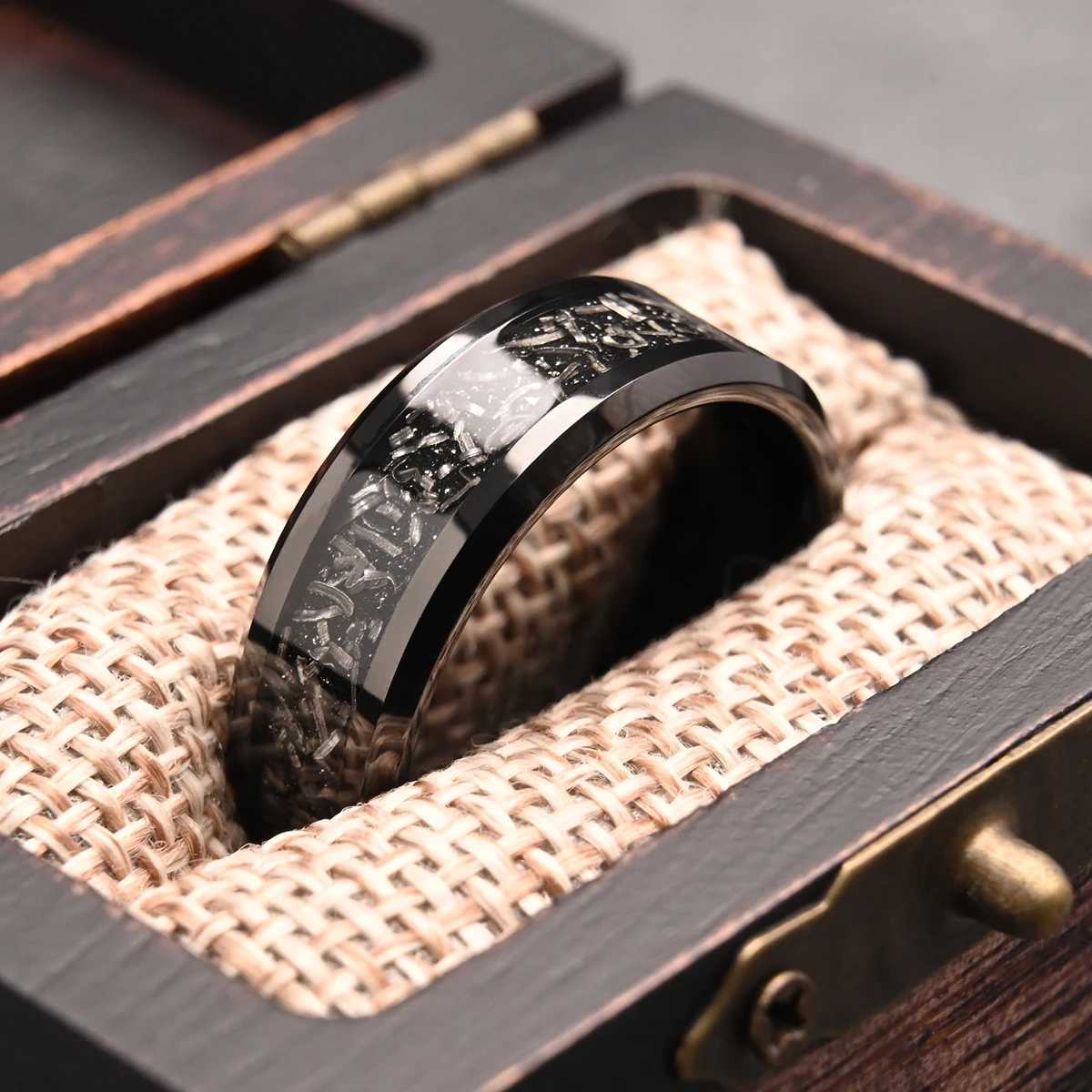 tungsten carbide ring for man anillos bague homme pareja de compromiso fashion jewelry wedding bands Meteorite engagement ringsW251030