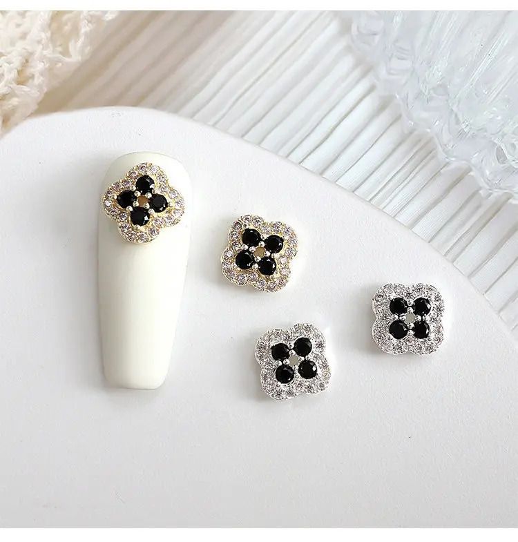 10pcs Kawaii Colorful Flower Zircon Crystals Rhinestones Nail Art Parts Jewelry Decorations Nails Accessories Charms Supplies 251027