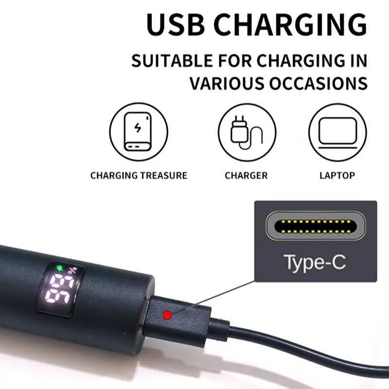 XMSJ 3in1 Mens Electric Nose Hair Trimmer LED Display Portable Painless Tshape Rechargeable Sideburns Eyebrows Beard Trimmer M251030