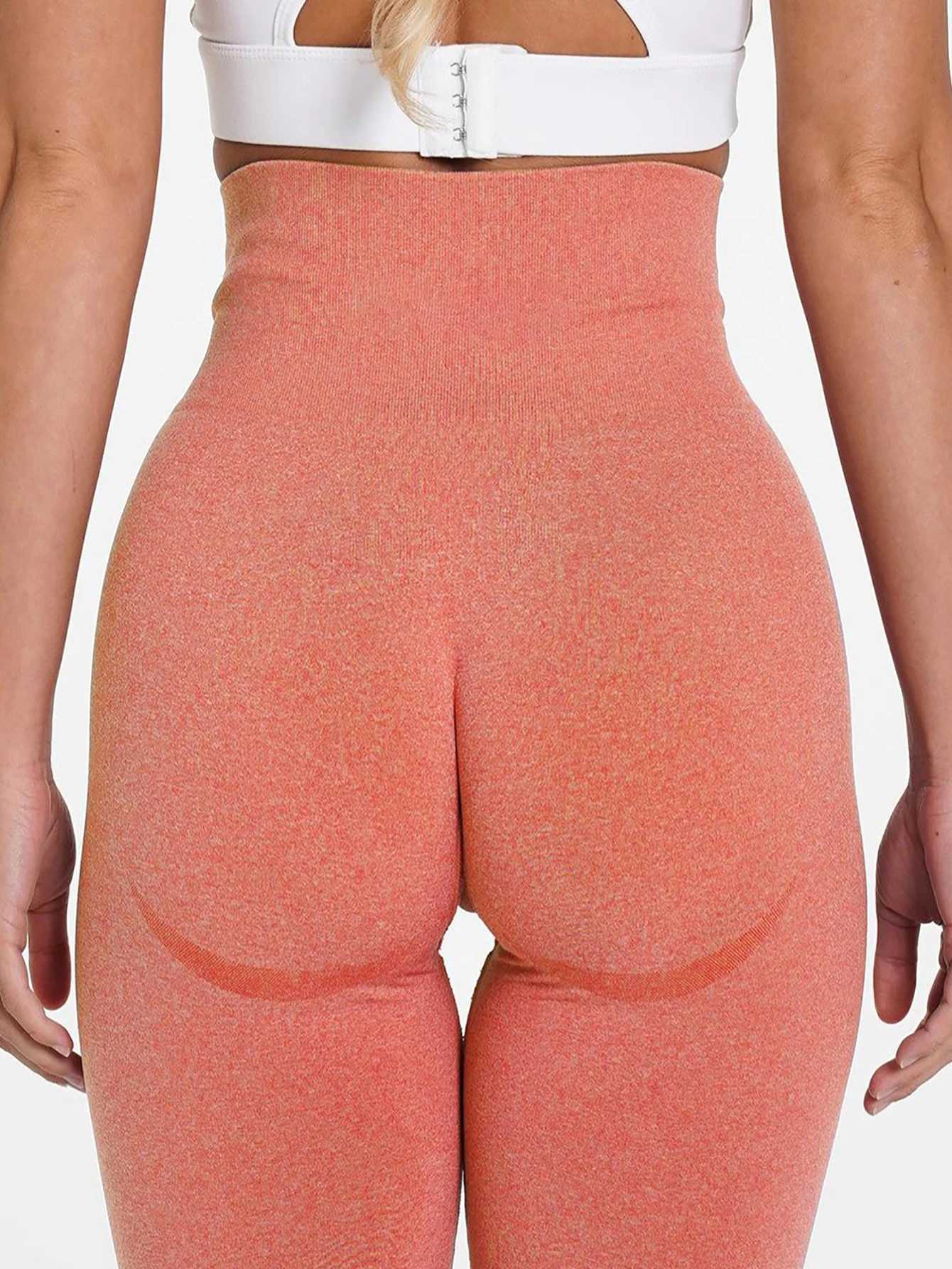 Womens Solid High Waist Yoga Pants Butt Lifting Tummy Control Stretchy 4Way Stretch Workout Leggings Soft Comfortable gym wear J251030