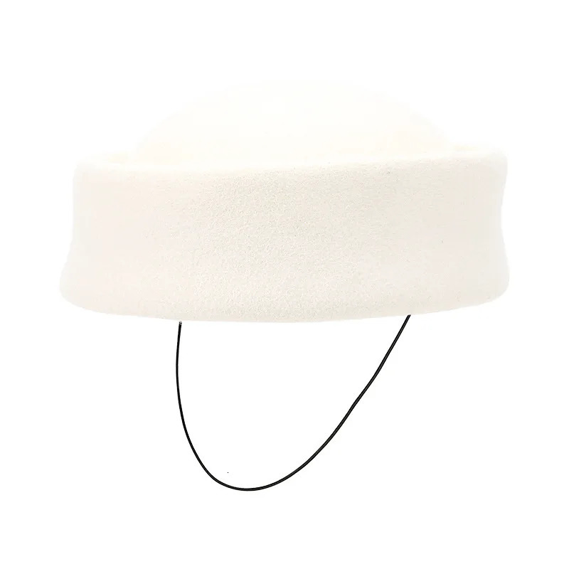 Vintage Retro 100 Wool Beret for Women Fashion Japanese Autumn Winter Sailor Hat Pillbox Hat Captain Cap251029