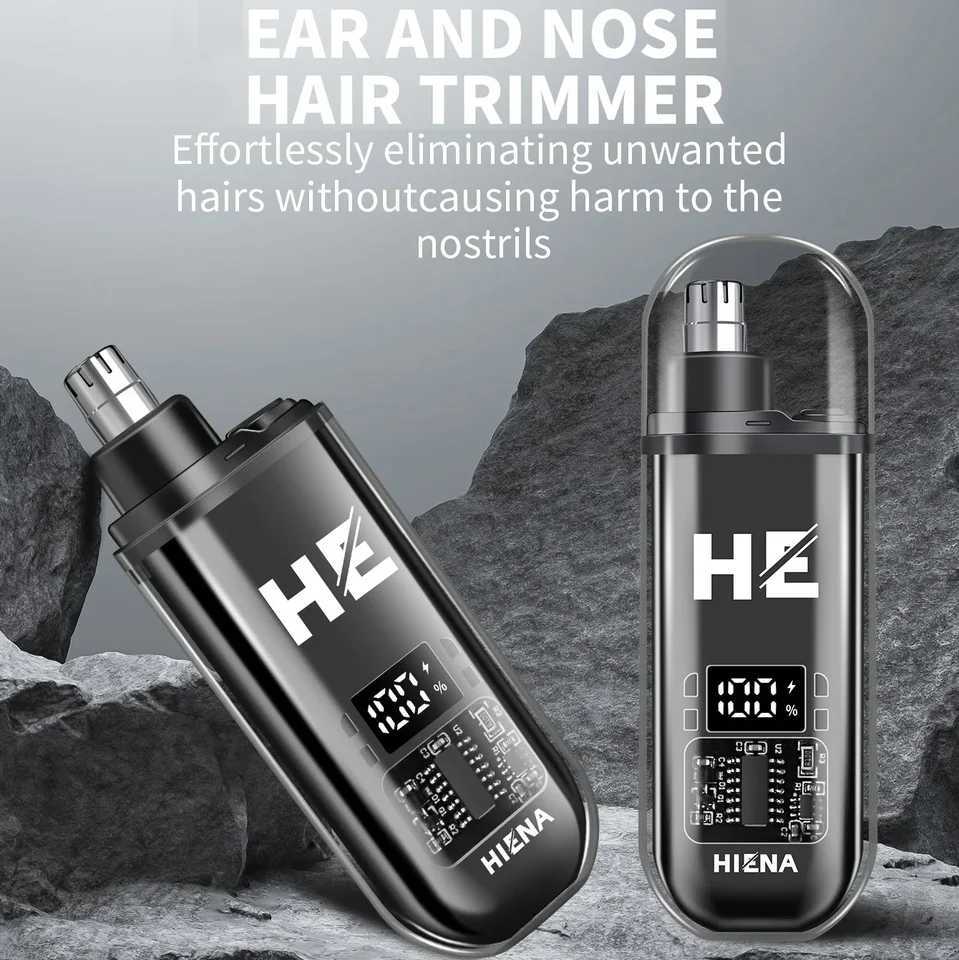 Home Electric Nose Hair Trimmer Washable USB Rechargeable Mini Nose Hair Groomer with Digital Display Unisex M251030