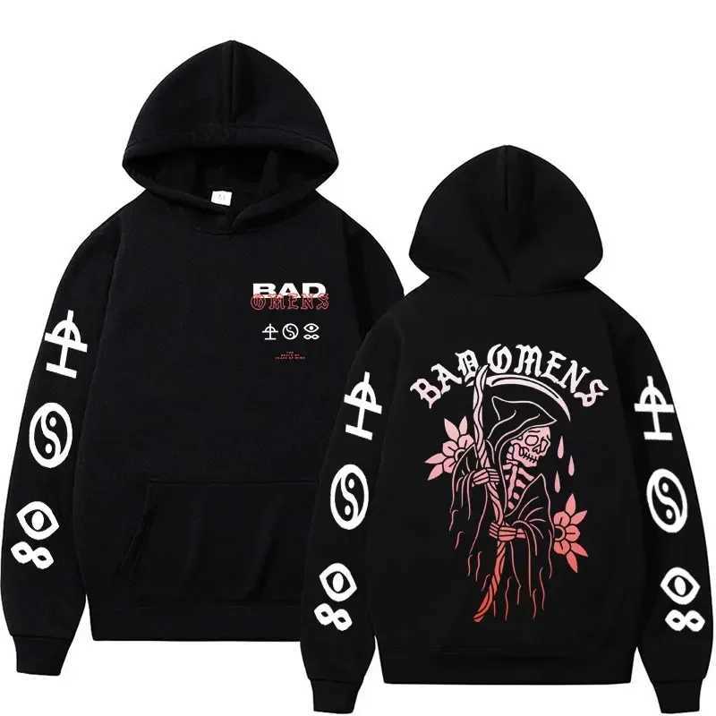 Bad Omens The Concrete Forever Tour 2023 Hooded Unisex Harajuku Hip Hop Gothic Sweatshirt Men Casual Oversized Hoodie Streetwear L251029