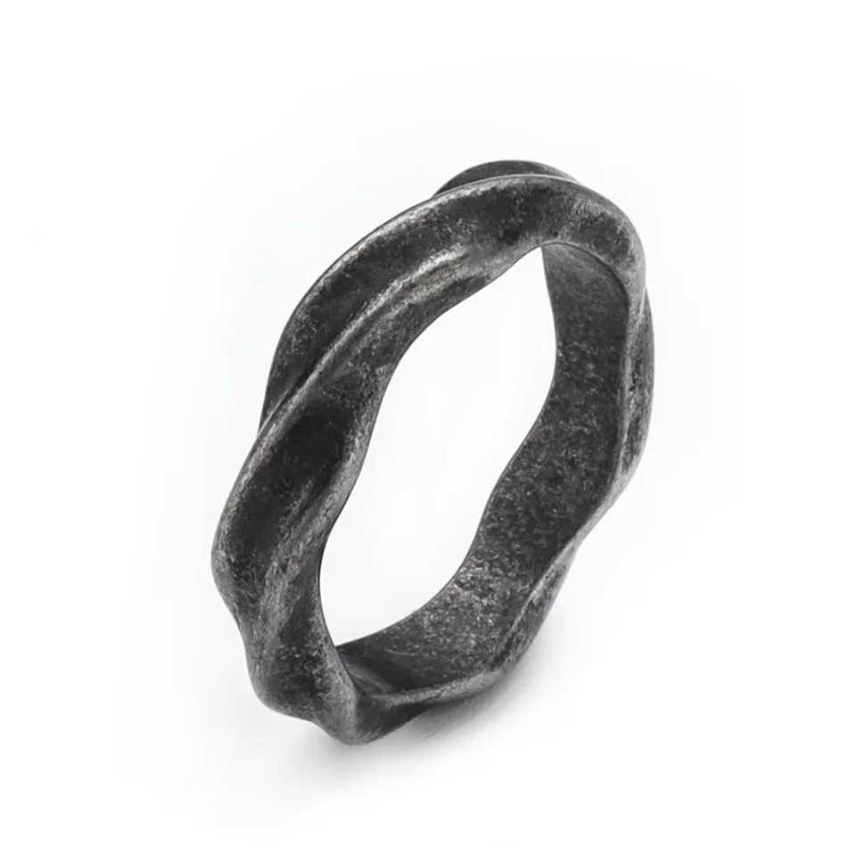 Punk Fashion 316L Stainless Steel Mobius Rings Gothic Vintage Simple Couples Finger Ring for Men Women Biker Jewelry W251030