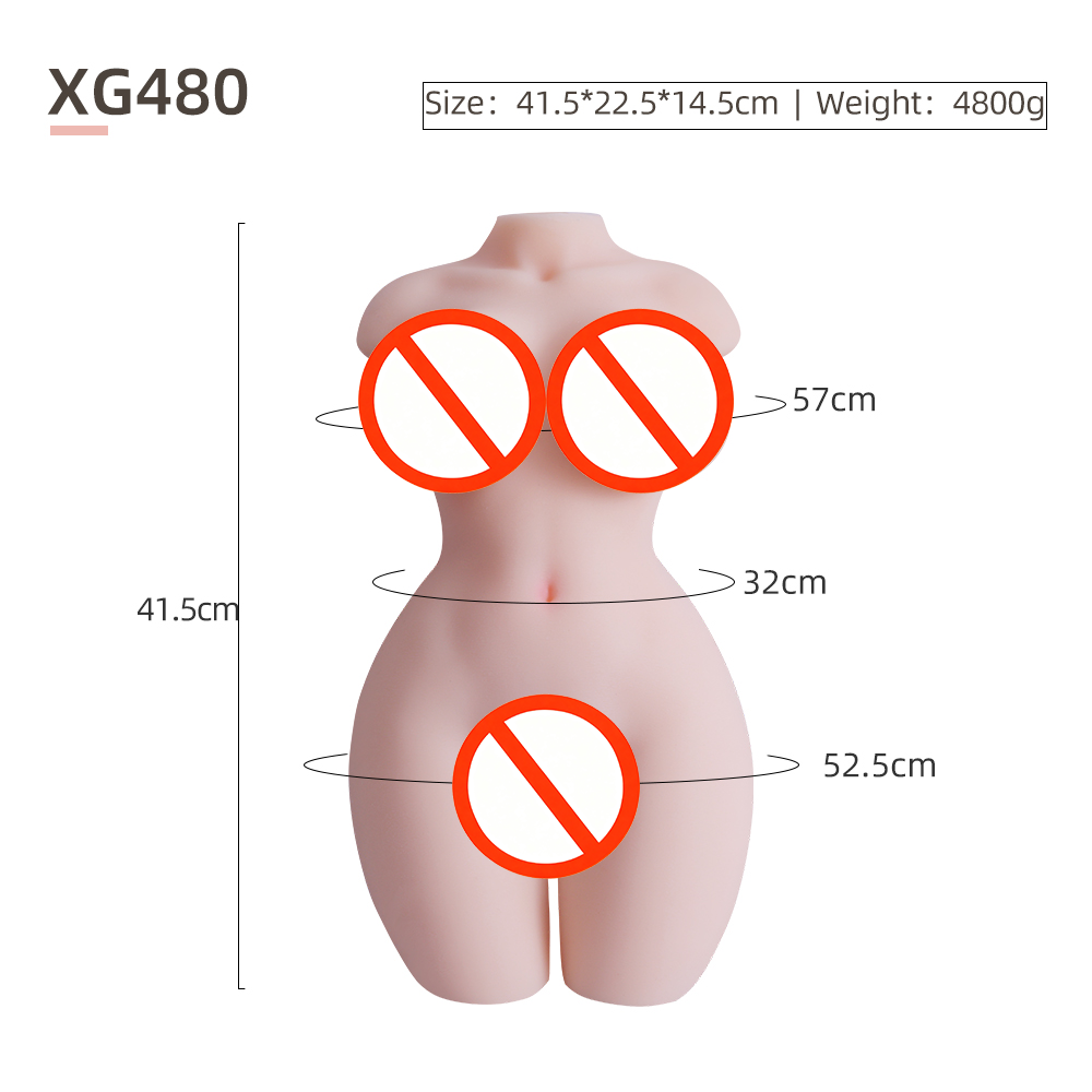 10 Lbs Life-Size Male Torso Sex Doll - 3D Textured Pussy & Anal Channel, Soft Boobs, Male Masturbator, Mens Adult Sex Toy
