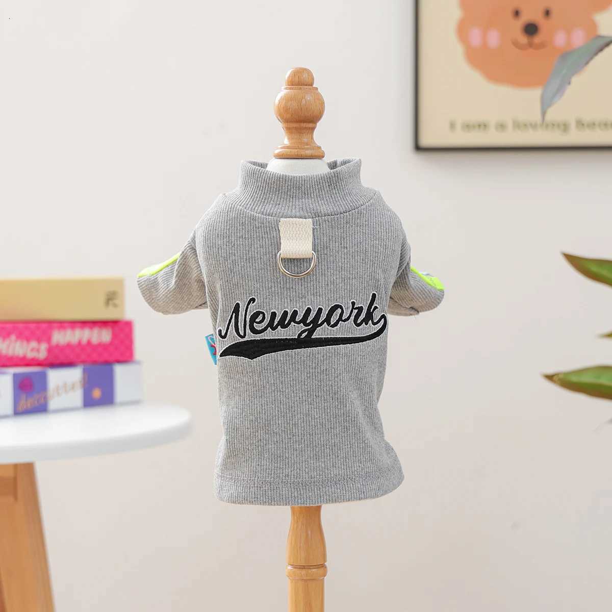 Cute Puppy Clothes Simple and Comfortable Letter Bottoming Shirt Pet Sweater Suitable for Puppies and Cats C251030