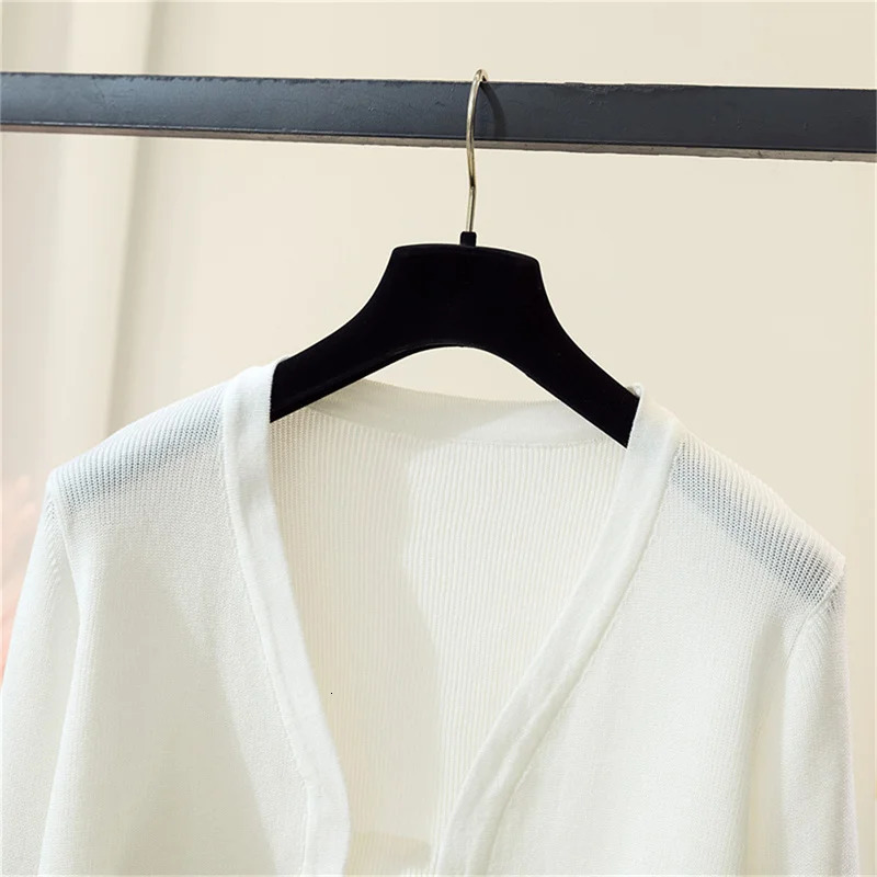 French Knitted Cardigan Female Spring Summer Small Shoulders Longsleeved With Halter Dress Hitch Hoodie Short 251028