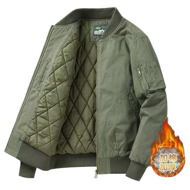 Designer Coat Spring And Autumn New Style Flight Jacket Versatile Trendy Brand Youth Solid Color Simple Top Workwear Jacket Cool Jacket