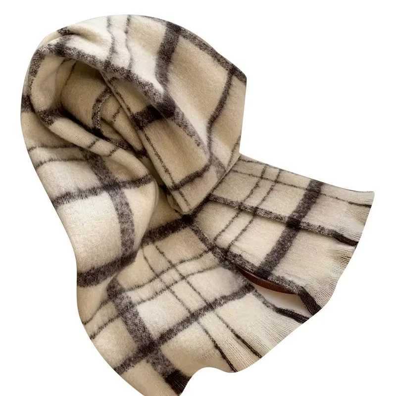2025 New Fashionable and Versatile Scarf Thickened and Warm Plaid Shawl for Winter Gentle and Versatile Neck WarmerW251030