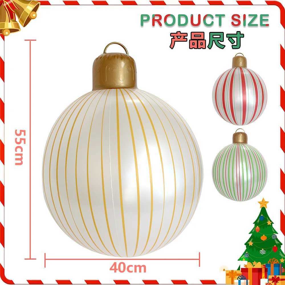 Multiple Styles 40cm Giant Inflatable Christmas Ball Outdoor Decoration Christmas Snowman PVC Inflatable Decorated Ball C251030