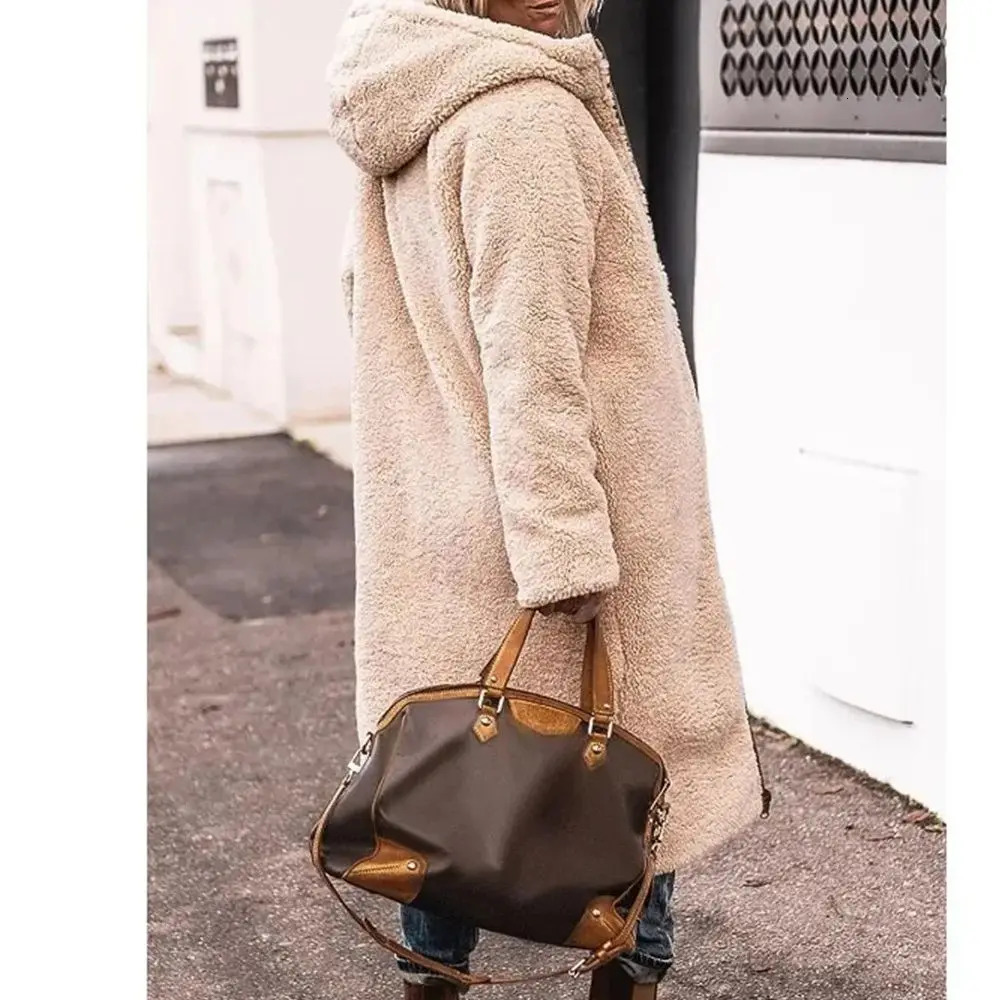 Winter Hooded Quilted Jacket For Women Solid Reversible Long Sleeve Thick Coat Warm Fashion Long Outerwear Casual Puffer Coats 251030