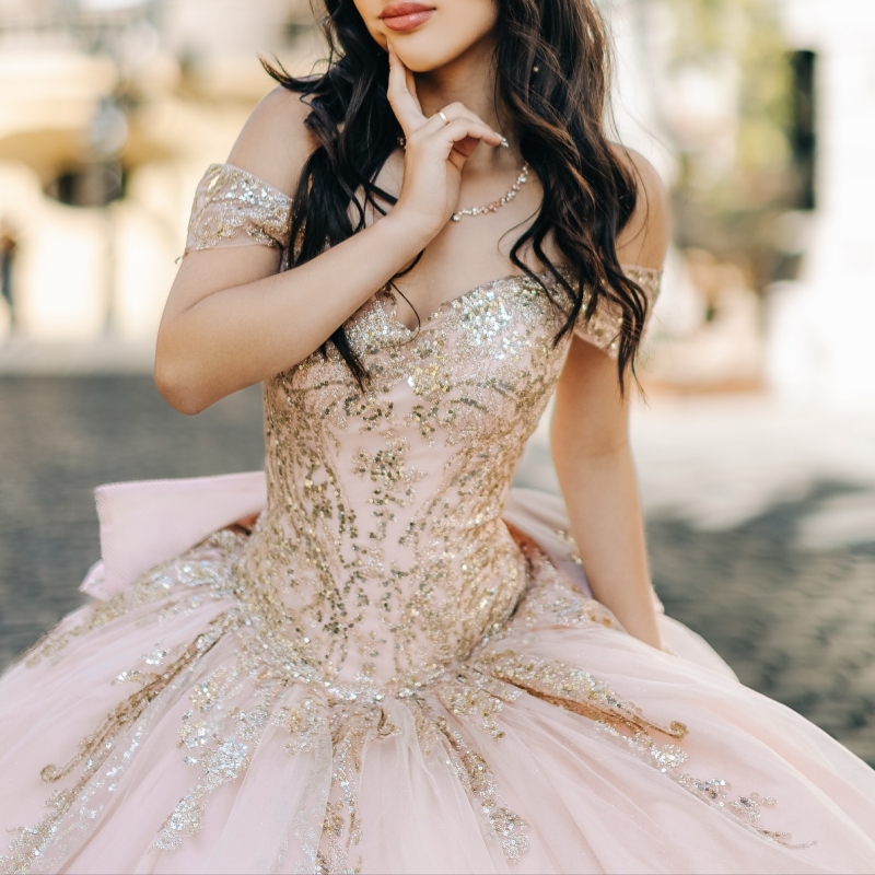 Pink Shiny Quinceanera Dresses Off The Shoulder Applique Lace Beads Bow Tull Party Birthday Sweet 16 Dress Vestidos 15 Anos
