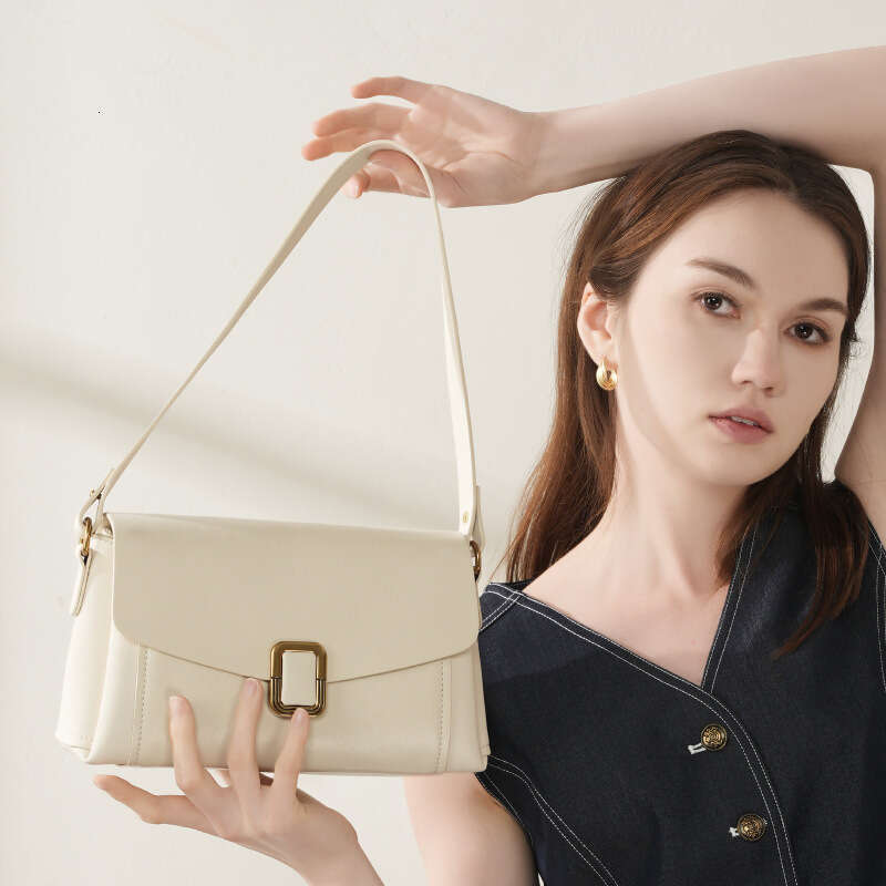 Melard Handheld Genuine Leather New Niche High-end Feel Single Shoulder Crossbody Women's Commuter Large Bag