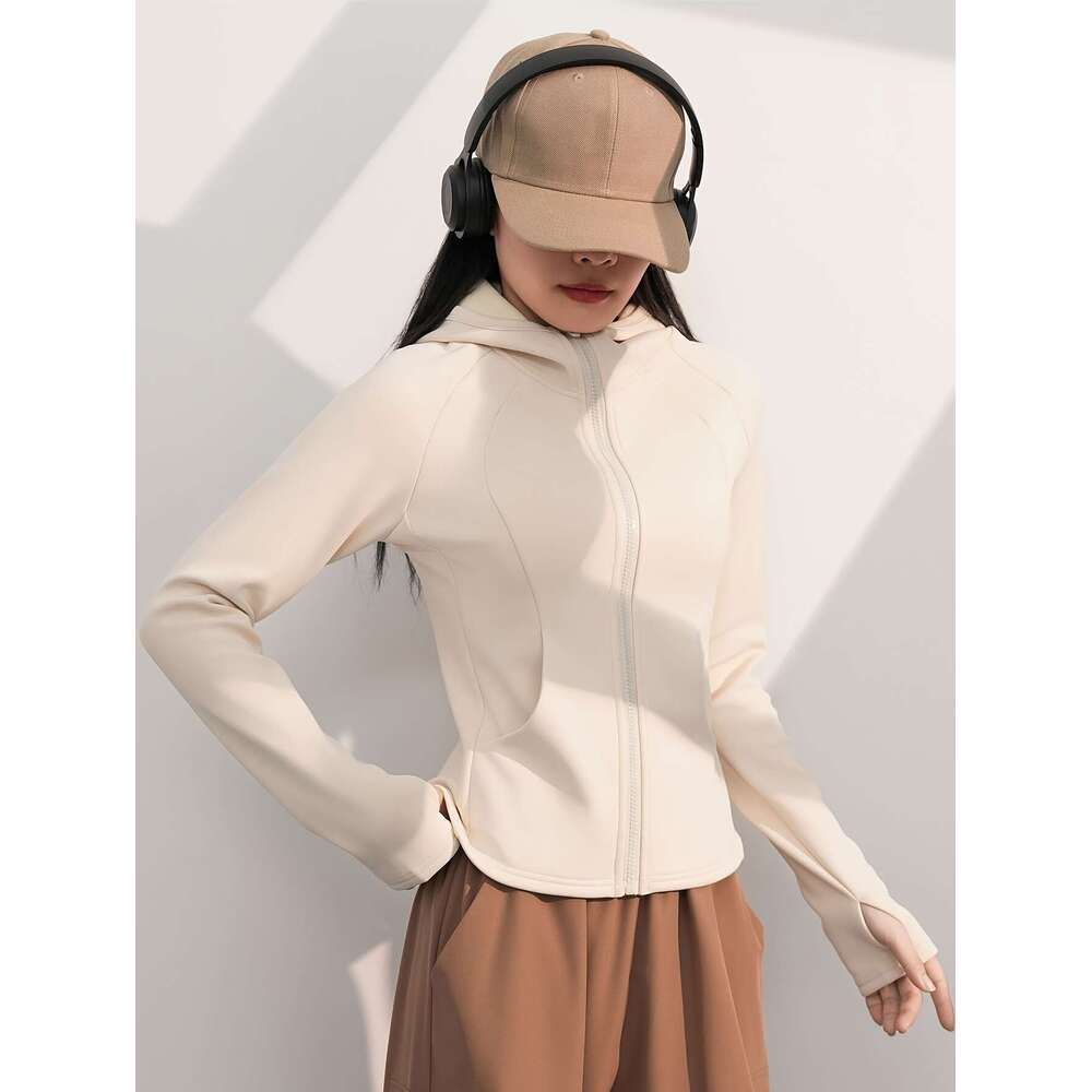 Women S Fleece Lined Zip Up Jacket Slim Fit Long Sleeve Warm Fall Winter With Pockets Thumbhole Casual Wear Hoodie Stylish Casualwear Durable Outerwea